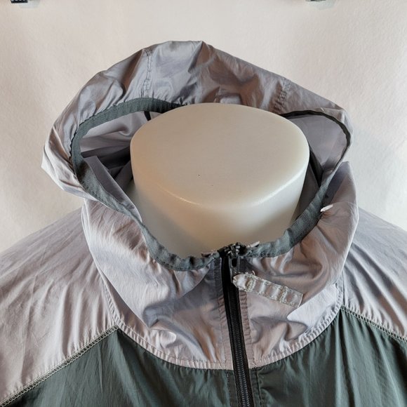 Columbia Jacket Mens Large Grey Flash Forward Windbreaker Packable Central State - Picture 2 of 13